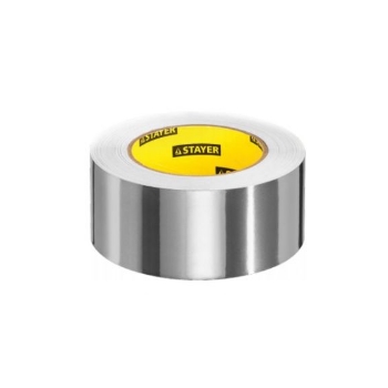 Лента алюминиевая Stayer Professional 12268-50-25, до 120°С, 50мкм, 50мм х 25м фото Лента алюминиевая Stayer Professional 12268-50-25, до 120°С, 50мкм, 50мм х 25м картинка